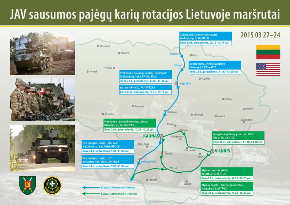 NATO kariu zygis per Lietuva